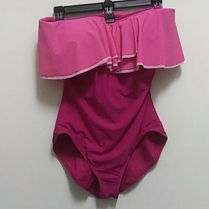 Pink one piece swimsuit